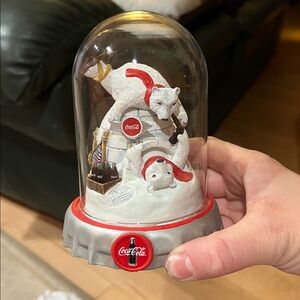 Coca-Cola Polar Bear Globe with Red Accents